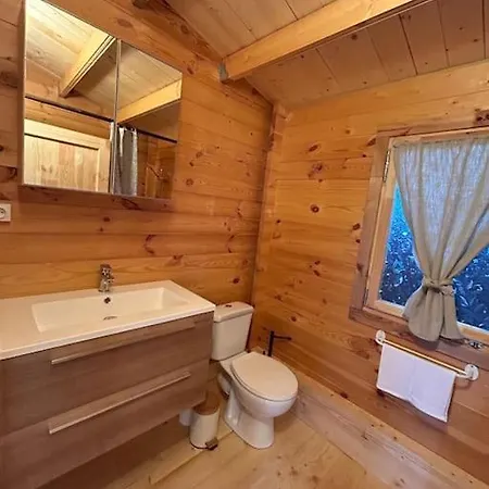 Chalet Bois Jacuzzi Bessan